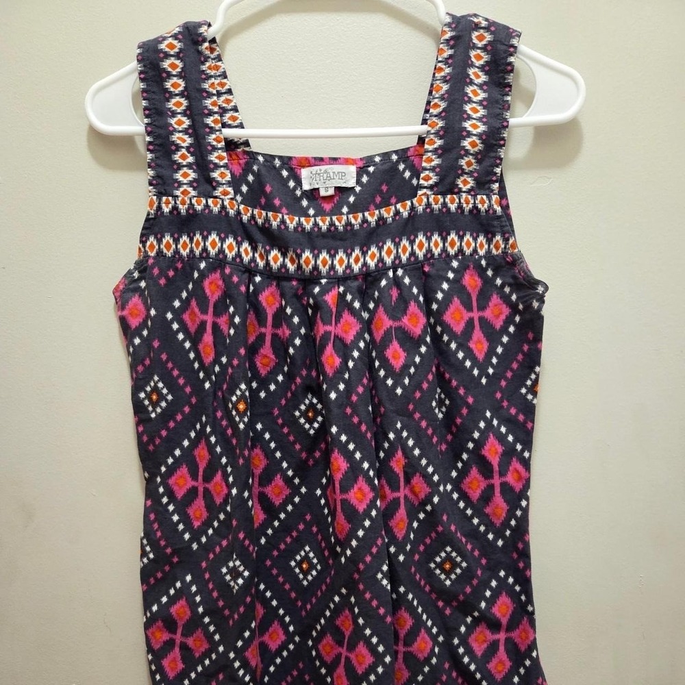 2K Tramp pink + black aztec print dress Size S